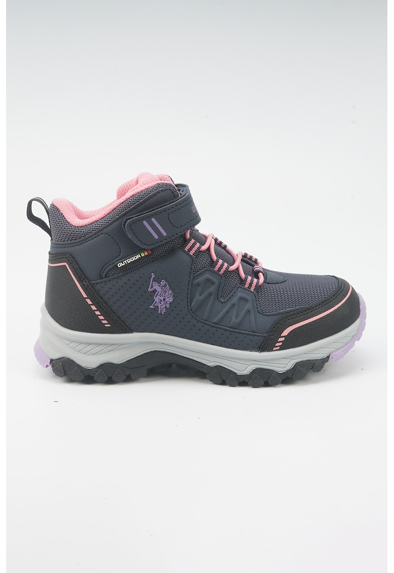 Ghete cu talpa demi-wedge si inchidere velcro