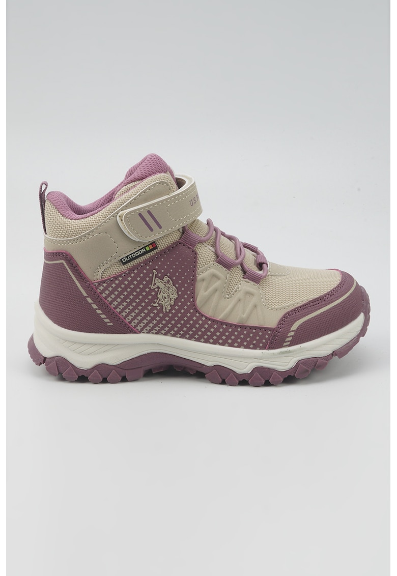 Ghete cu talpa demi-wedge si inchidere velcro