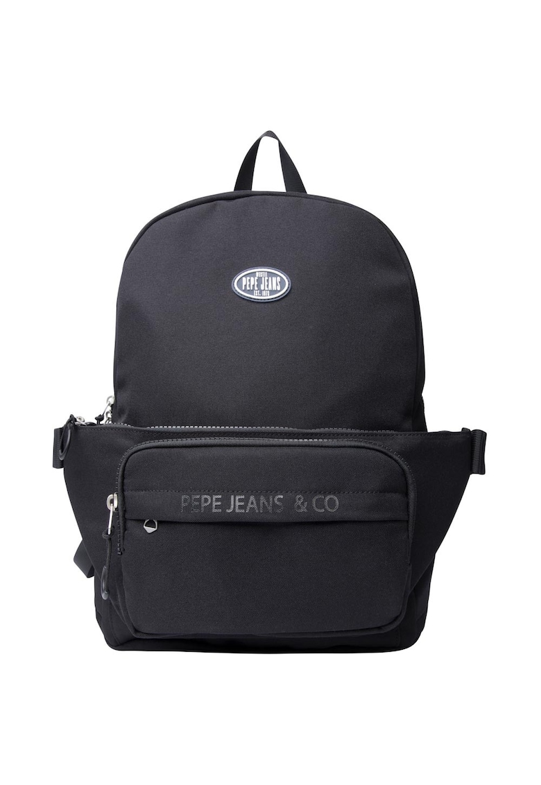 Rucsac Octavio - 3 buzunare exterioare - 40x32x15.5cm - negru