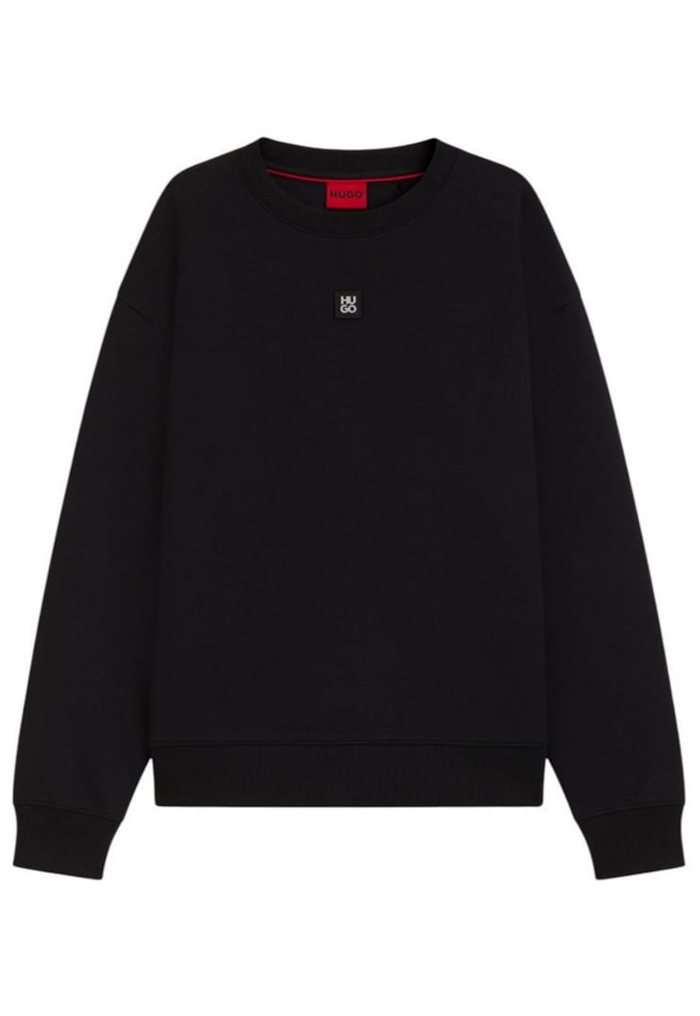 Hanorac dettil – negru – bumbac 82% – HUGO Hanorac dettil – negru – bumbac 82% – HUGO