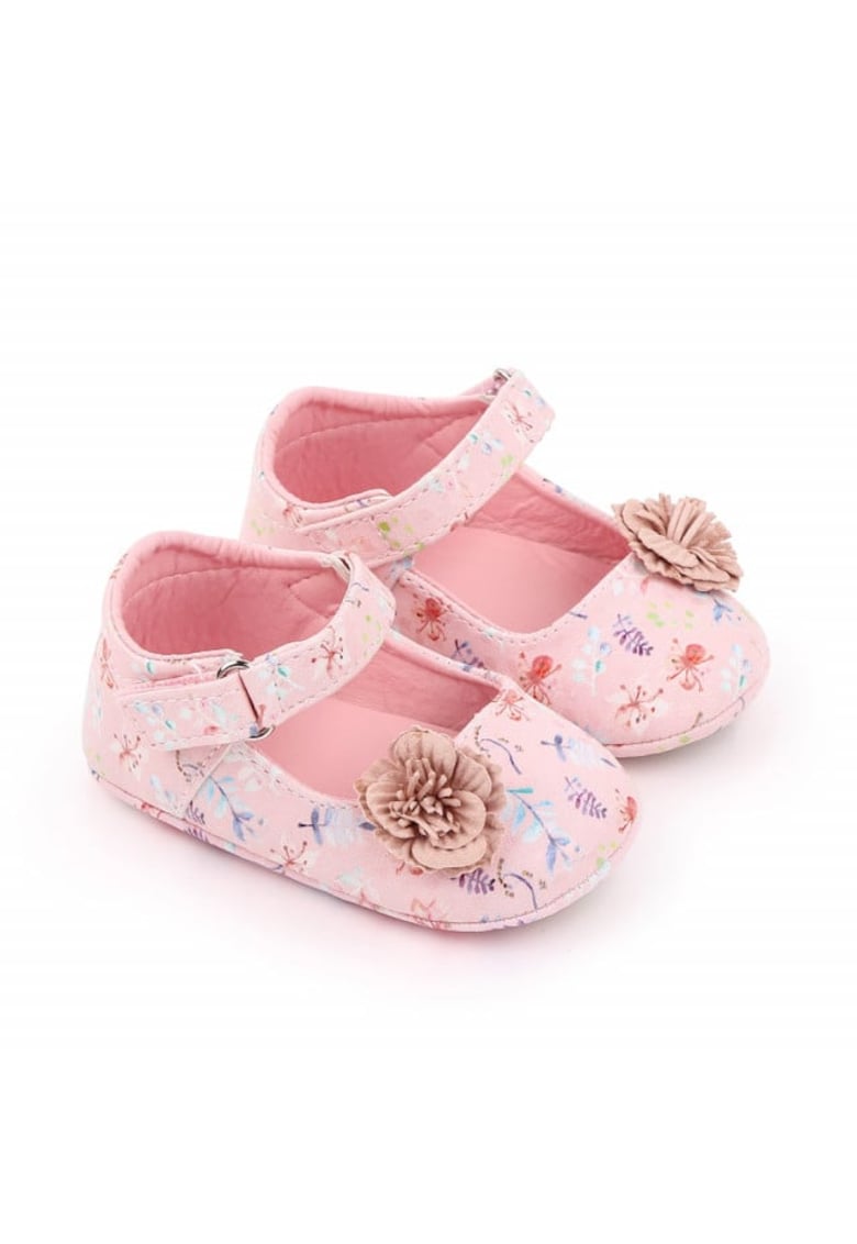 Pantofi Model AL 15527 frunzulite colorate - Piele ecologica - 0-3 - Roz - 17 - Roz