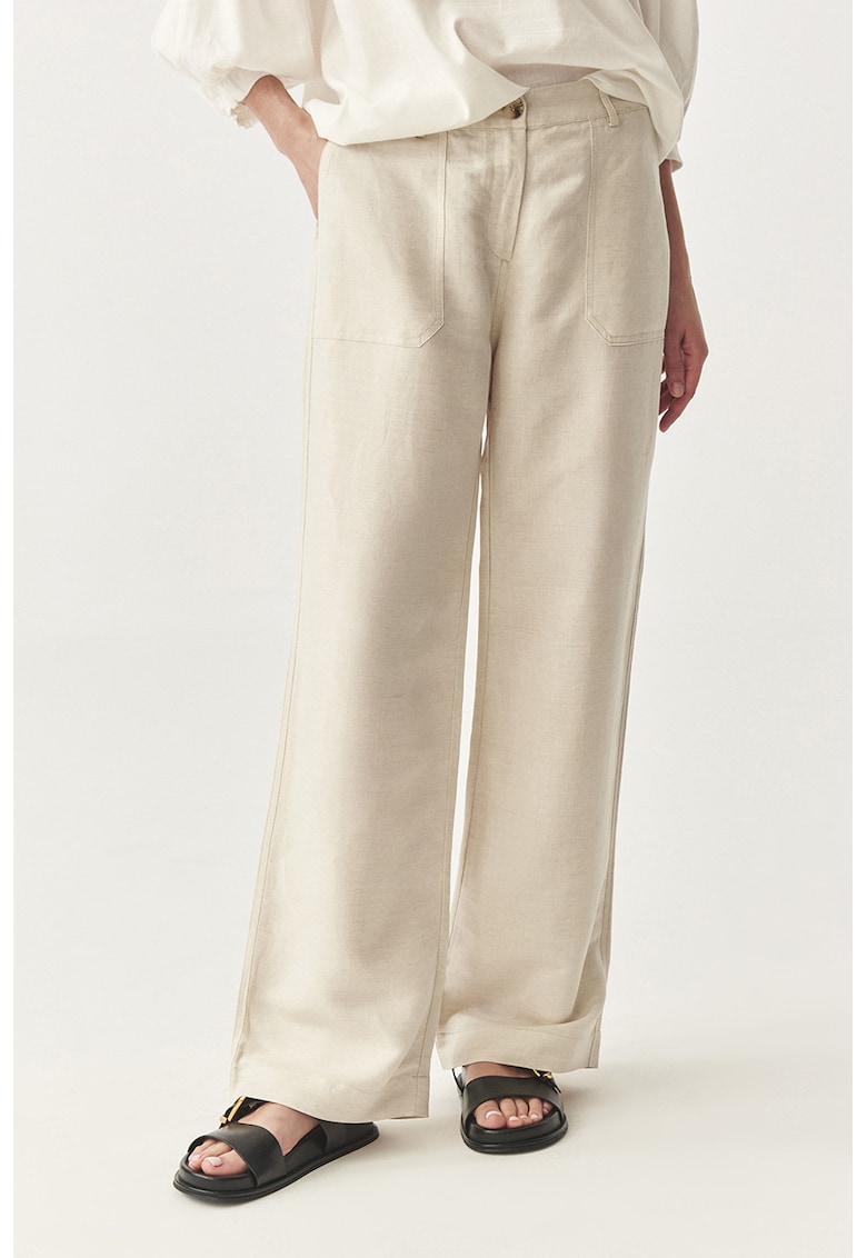 Pantaloni din amestec de in