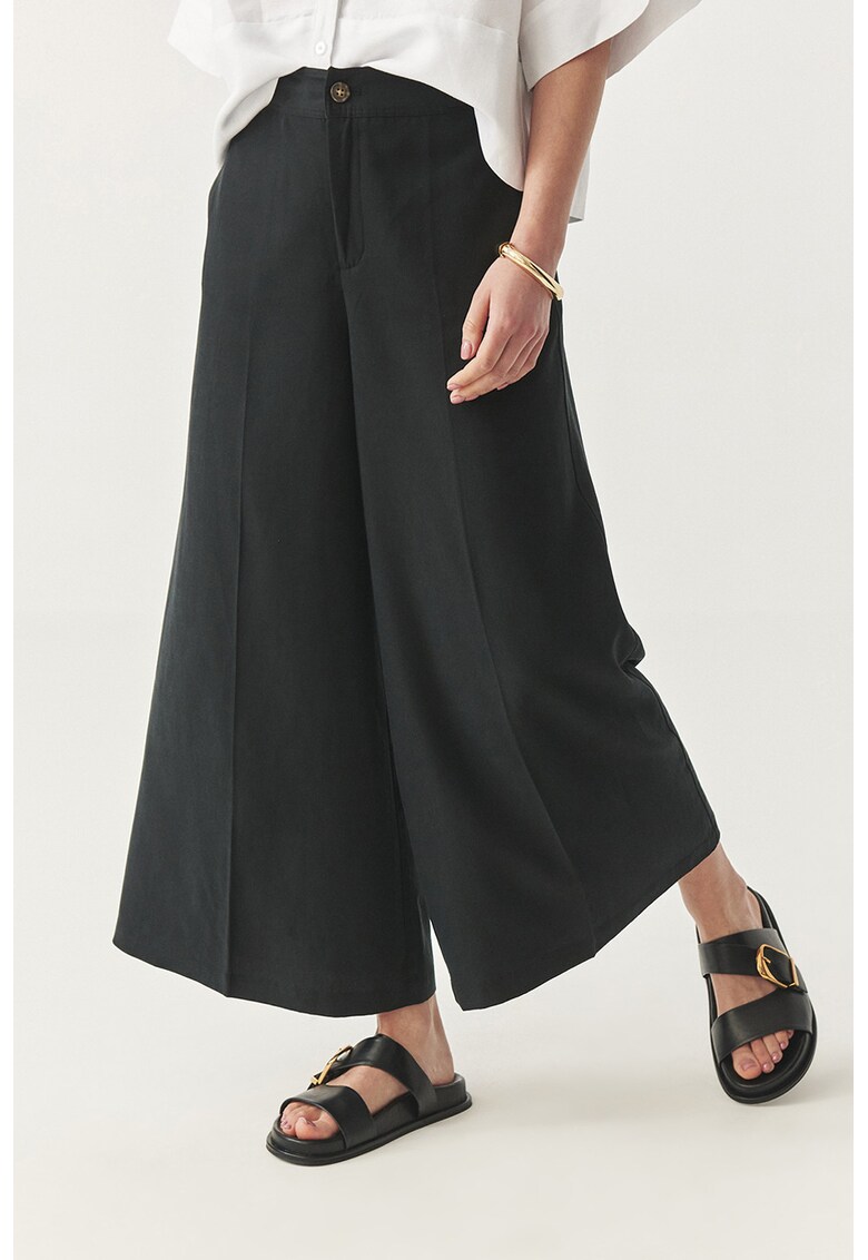 Pantaloni culottes din lyocell si in Pantaloni culottes din lyocell si in