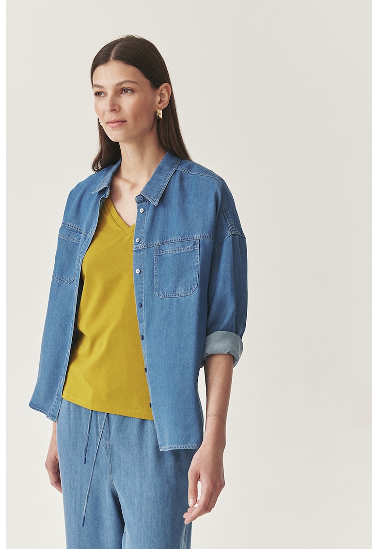 Camasa din lyocell cu maneci lungi