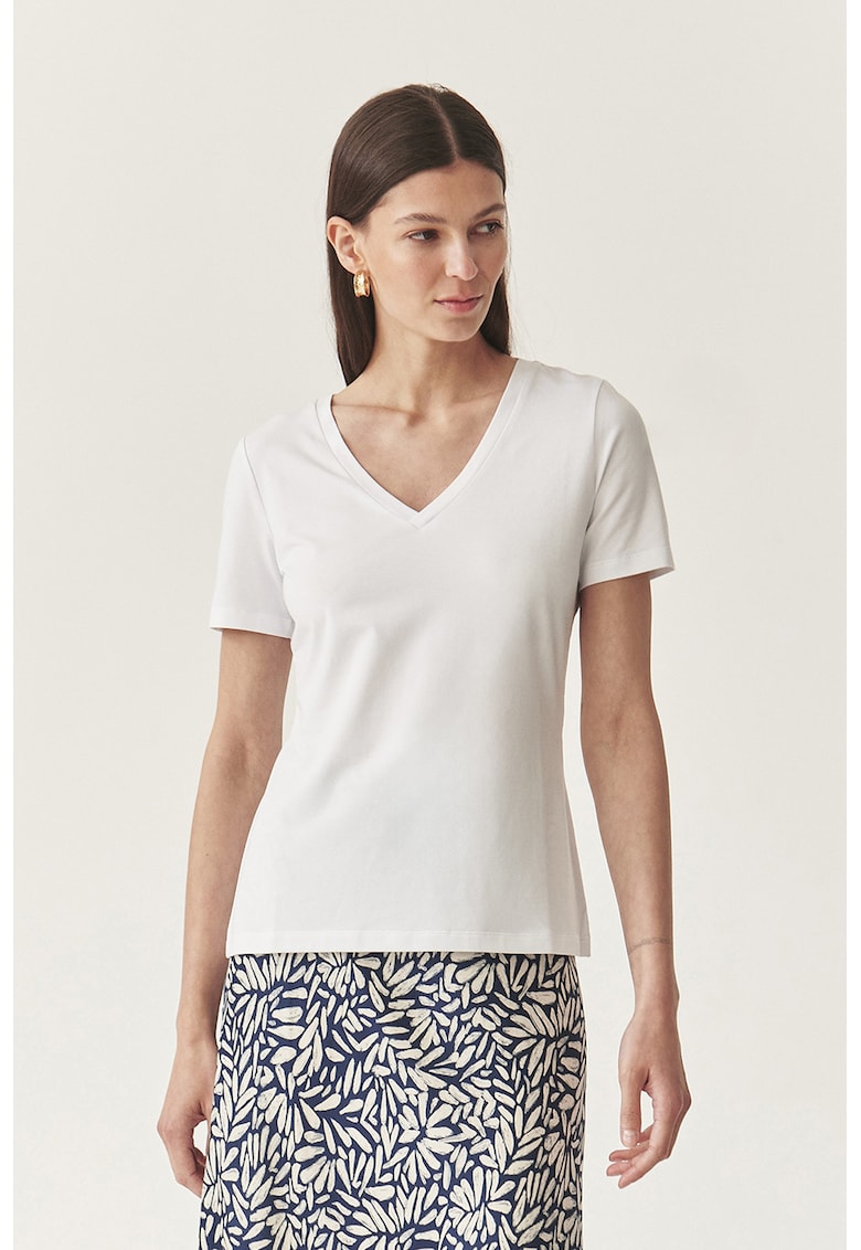 Tricou din amestec de modal - Alb