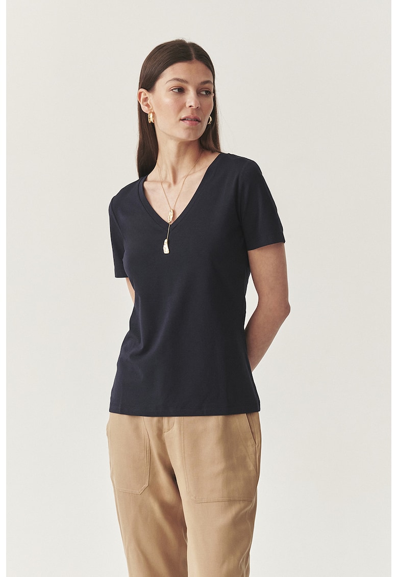 Tricou din amestec de modal - Albastru ultramarin