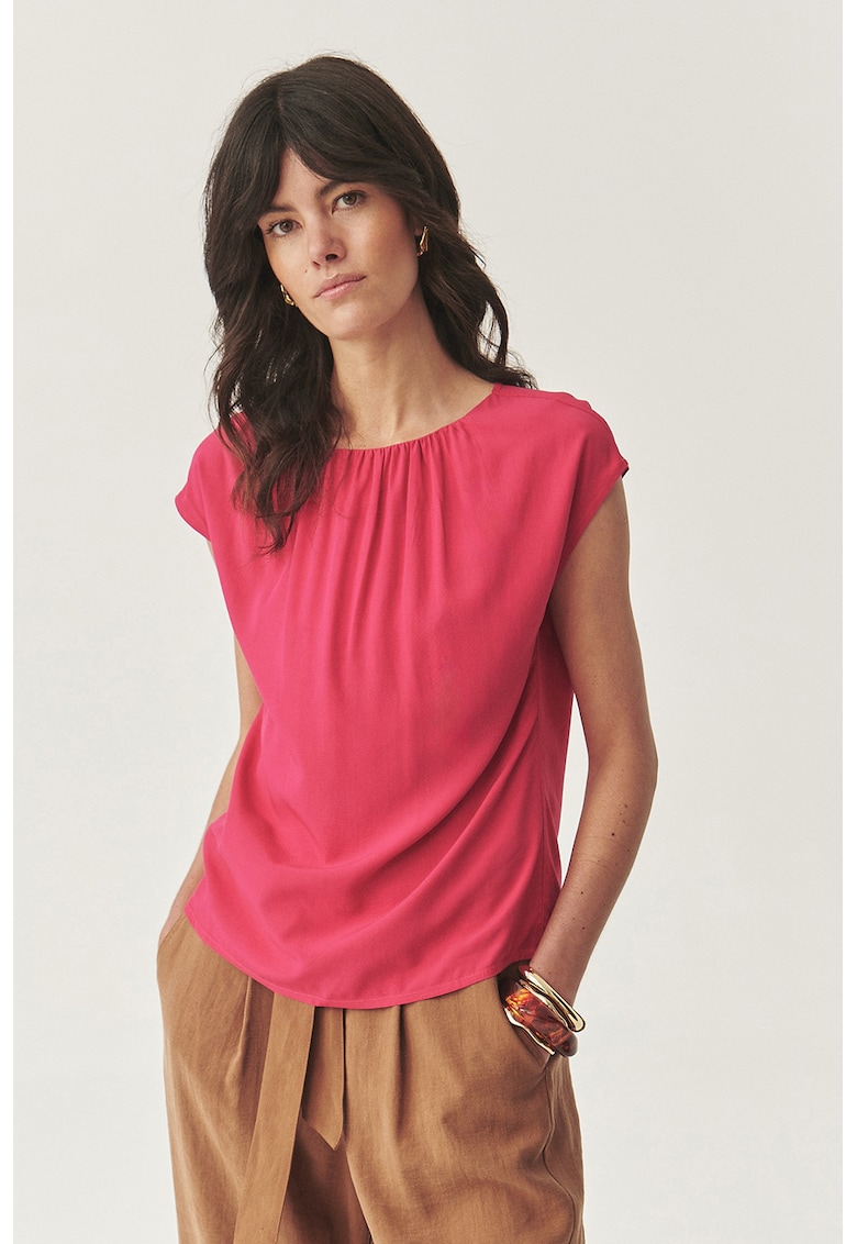 Bluza cu fronseuri si decolteu rotund