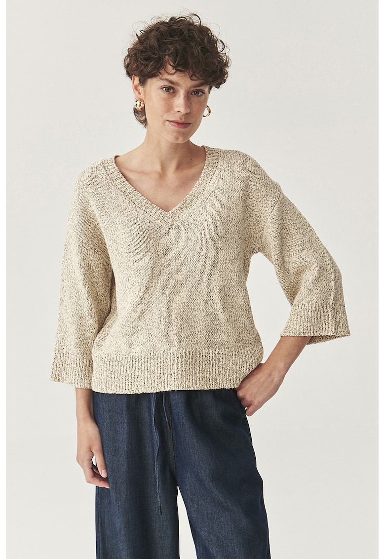 Pulover tricotat cu maneci 3/4 Pulover tricotat cu maneci 3/4