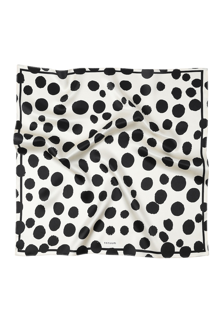 Esarfa din matase cu model cu buline