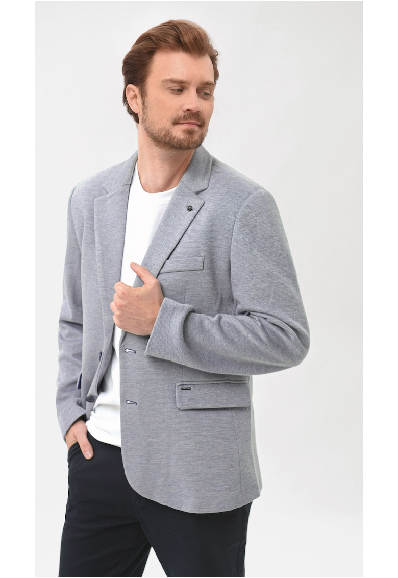 Sacou pentru barbati JB-Bruce - Regular Fit - Casual - Albastru melange