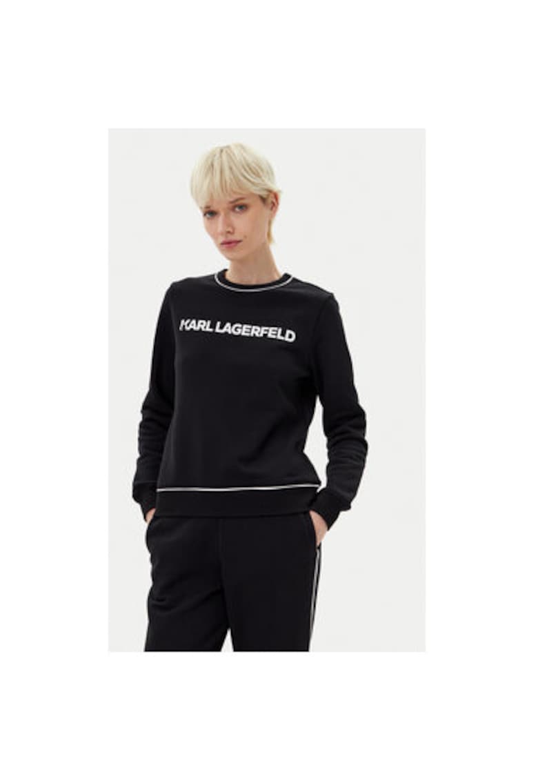 Bluza dama A2W20066 - Bumbac organic - Negru - Negru