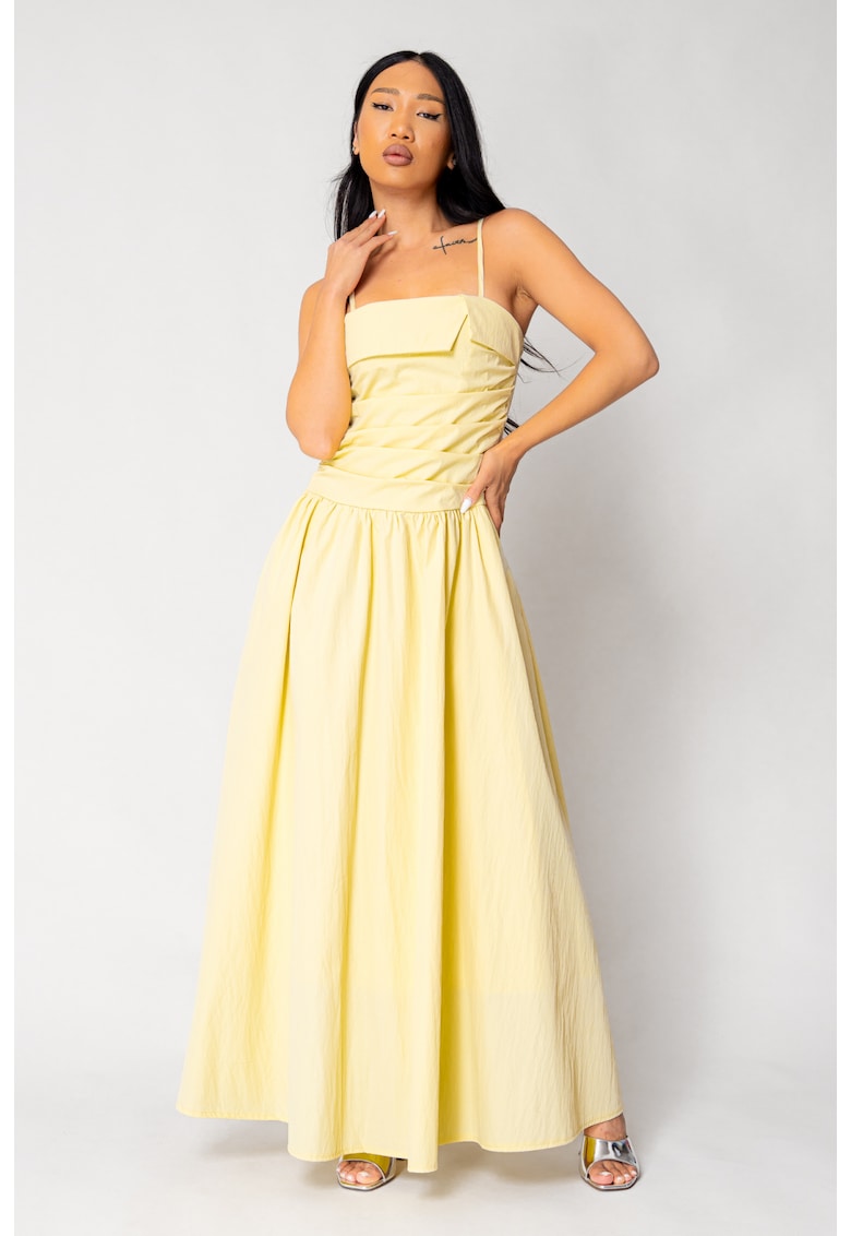 Rochie lunga cu bretele Light Yellow 17840