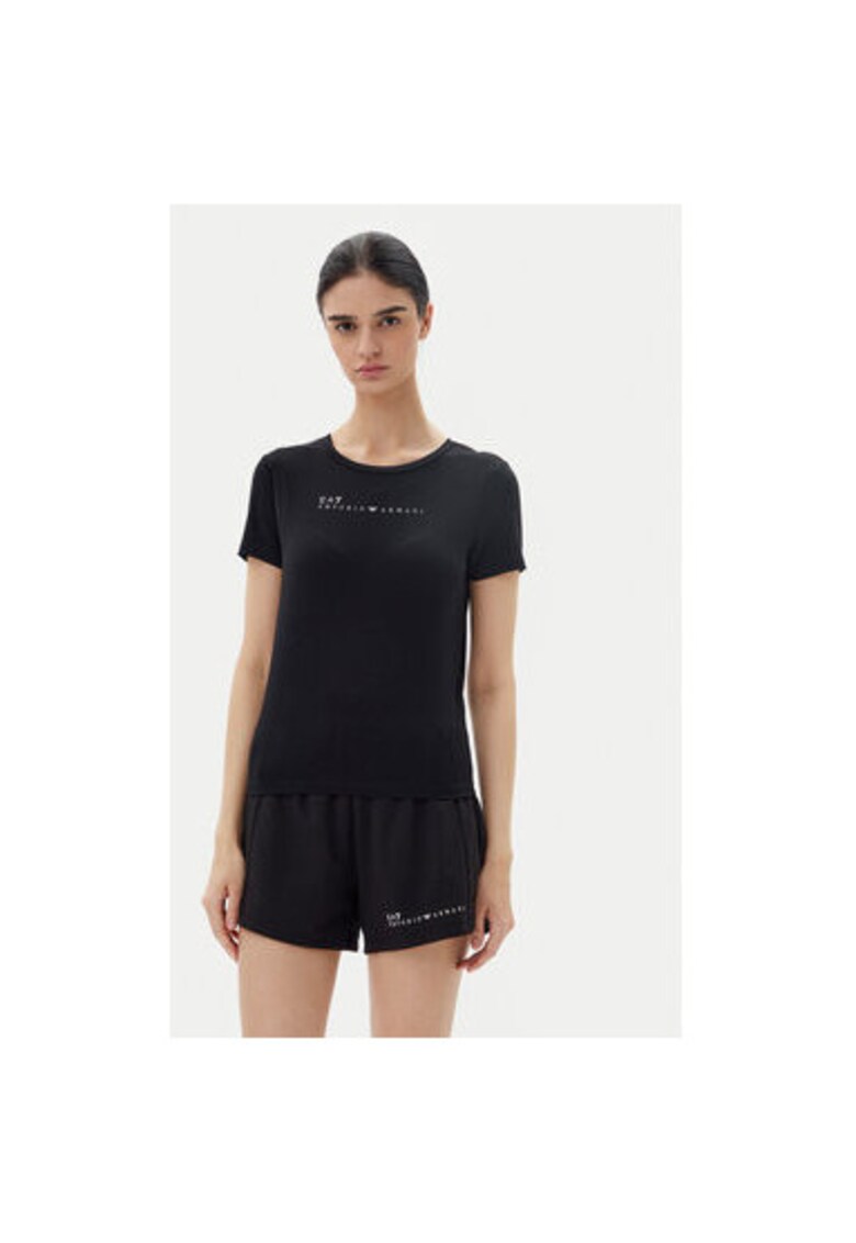 Tricou dama Emporio Armani - 7W000274 AF12945 - Poliester/Viscoza - Negru - Negru