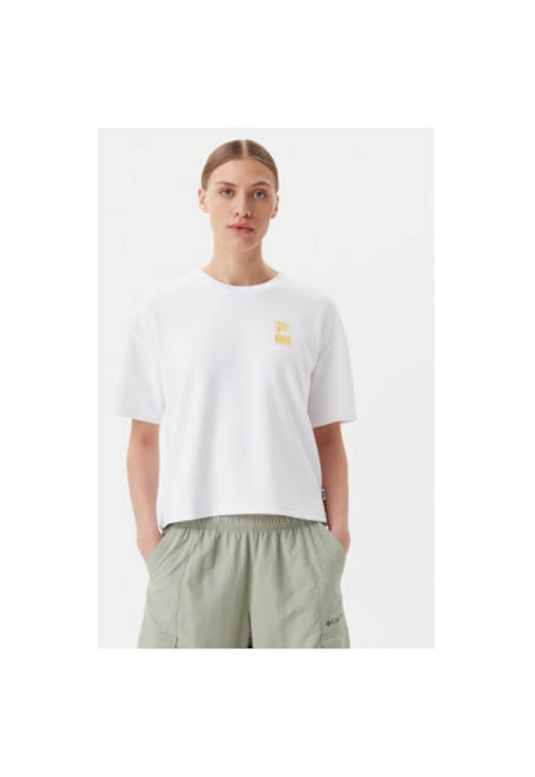 Tricou dama FAW1044 - Viscoza/Poliester - Alb - Alb