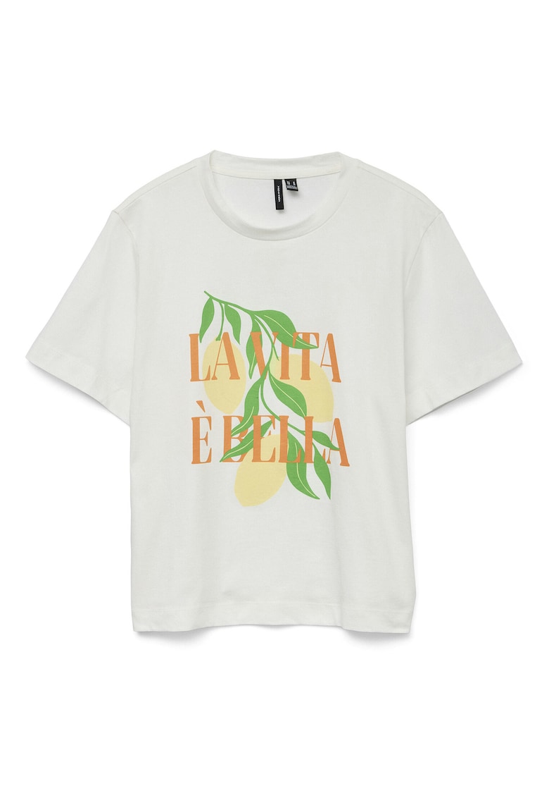 Vero Moda Tricou dama 10327143 - Bumbac organic - 46797 - Alb