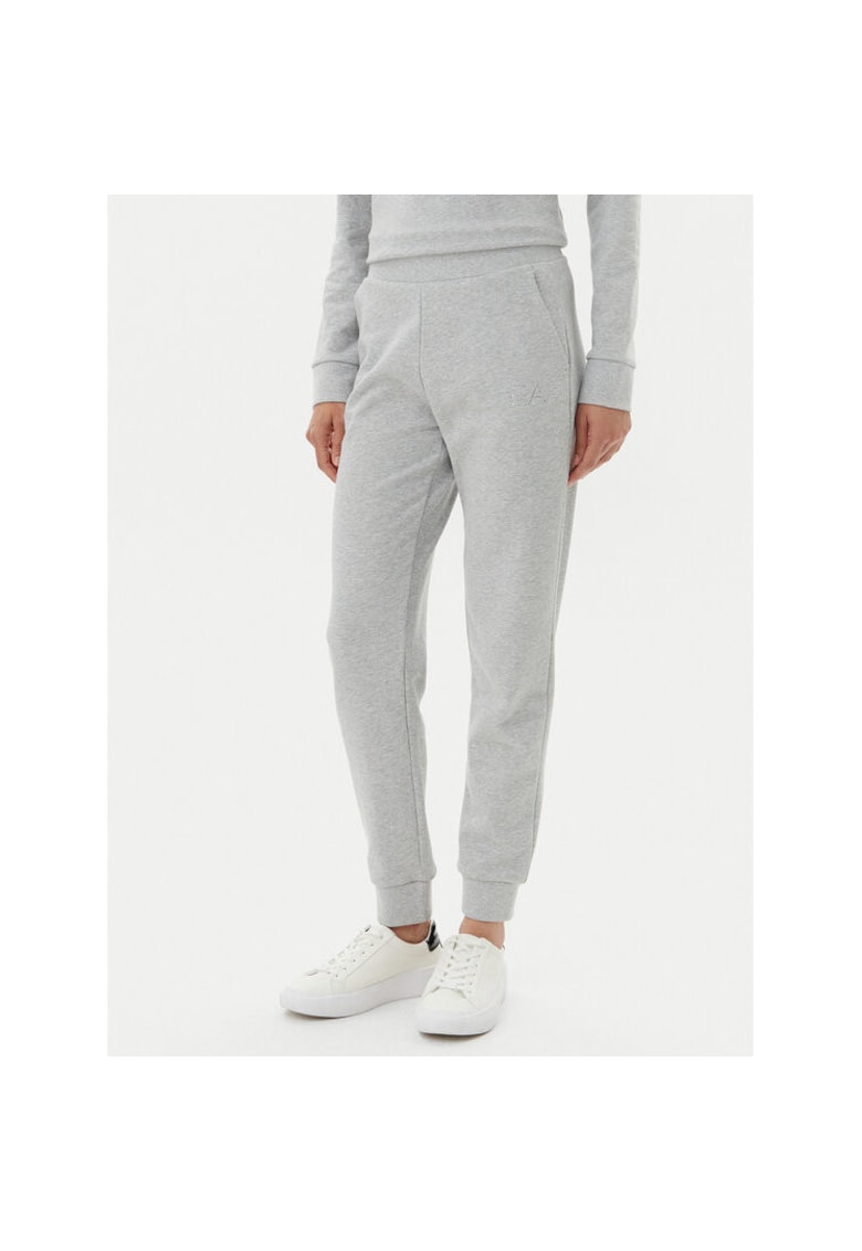 Pantaloni de trening dama Emporio Armani - 7W000096 AF12473 - Bumbac/Poliester - Gri - Gri