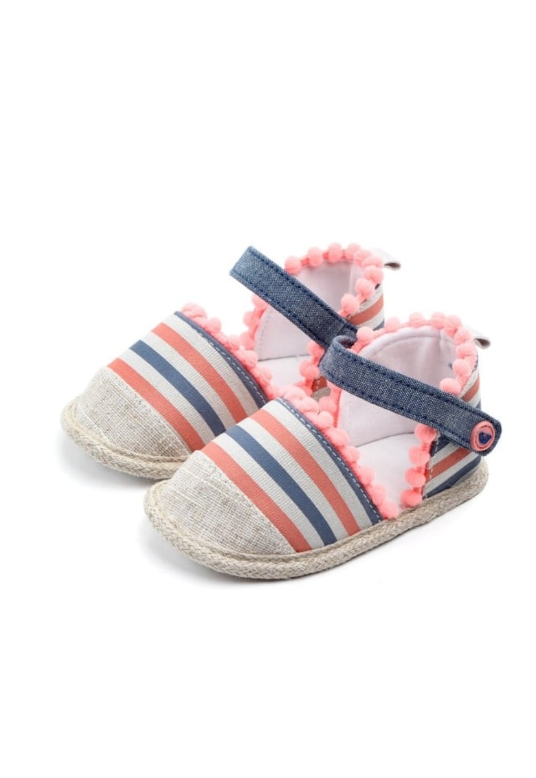 Pantofi Model AL 16005 cu ciucurei - Textil - 3-6 luni - Multicolor -