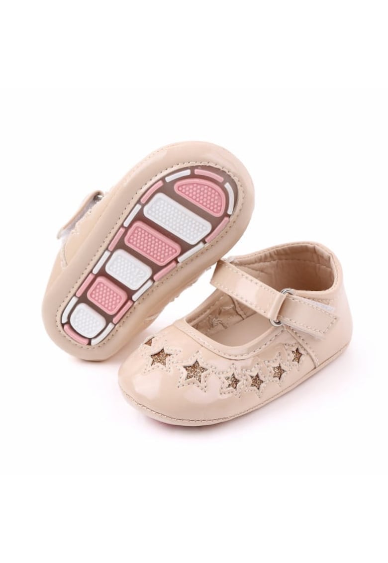 Pantofi Model AL 15923 Stelute - Piele lacuita - Crem