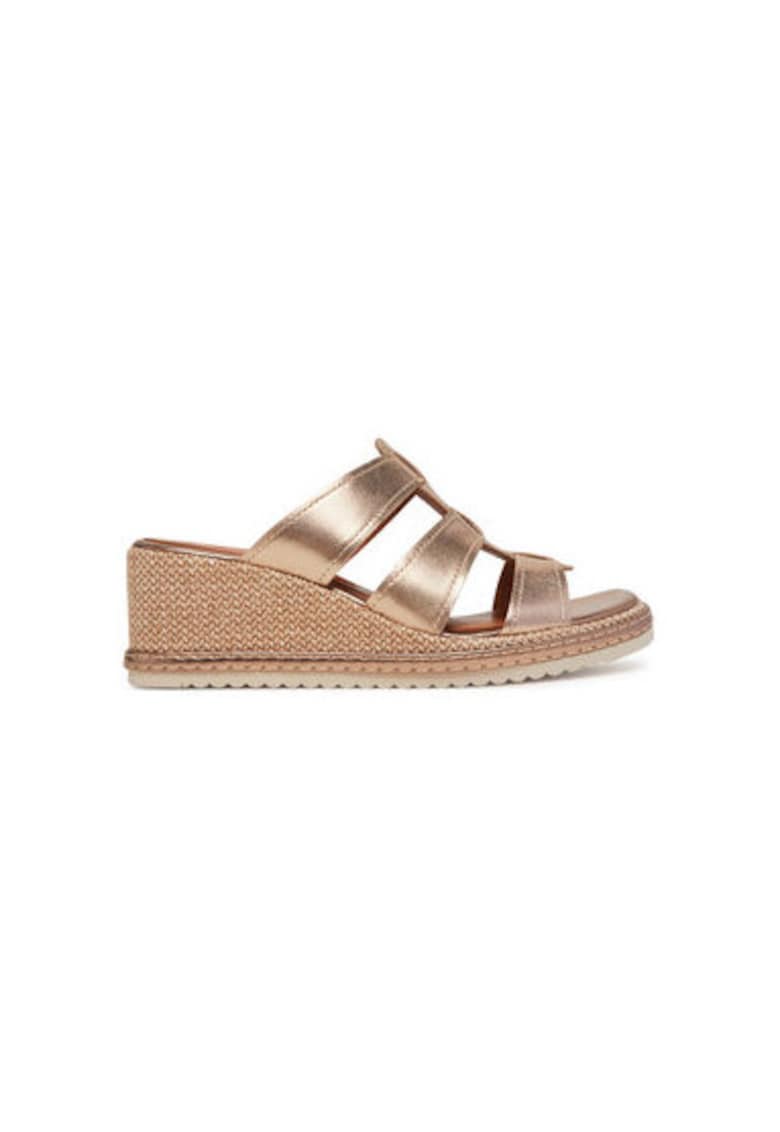 Espadrile dama 1-27217-44 - Piele naturala - Auriu