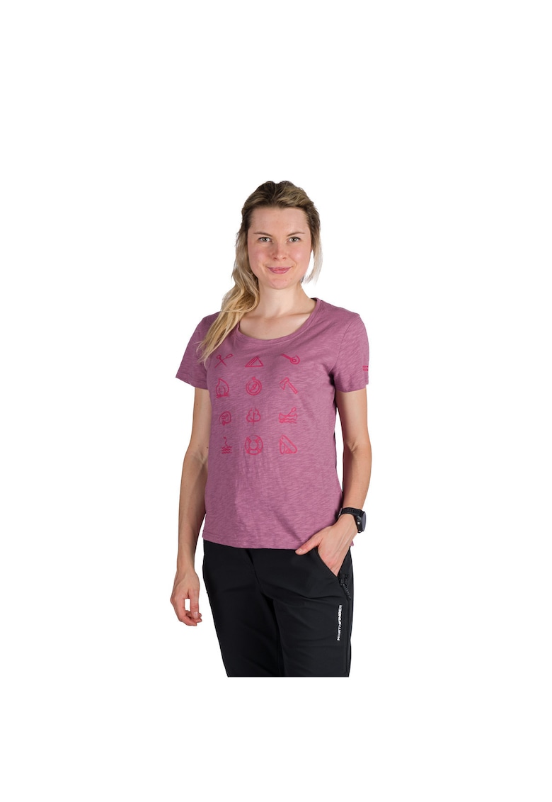 Tricou tehnic outdoor bumbac organic femei Candice rosewine