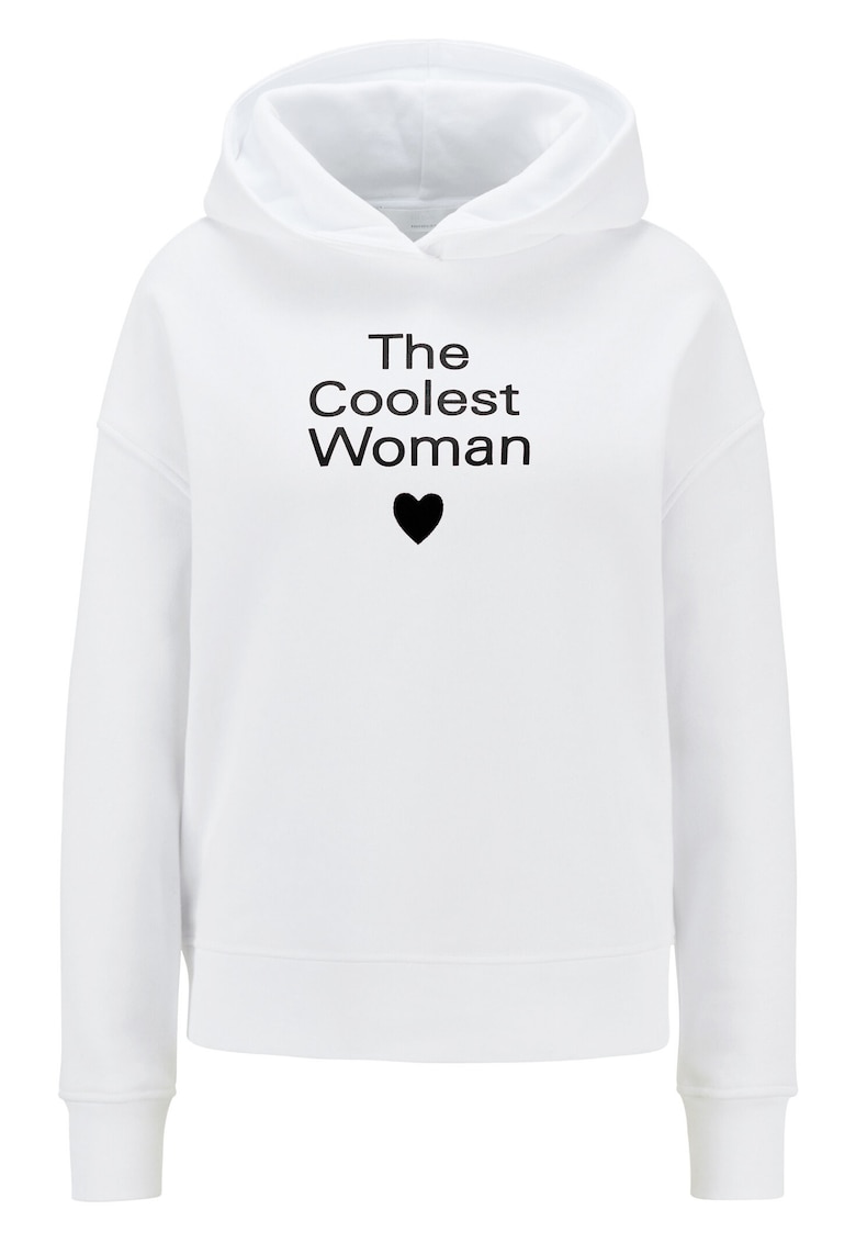 Hanorc dama  50452526 - Bumbac organic - M INTL - Alb