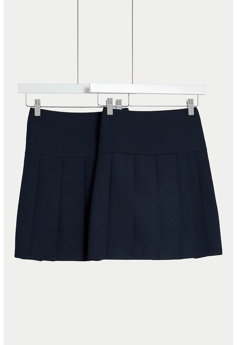 Marks Spencer Set de fuste cu pliuri - 2 piese - Bleumarin