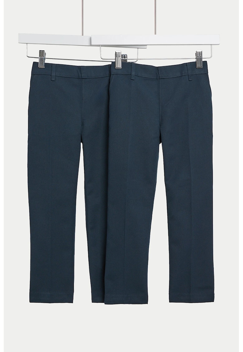 Marks Spencer Set de pantaloni uni - 2 perechi - Albastru inchis