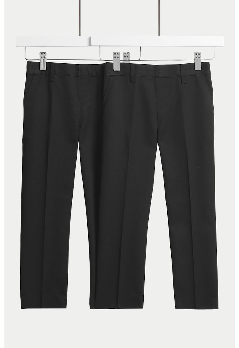 Marks Spencer Set de pantaloni uni - 2 perechi - Negru