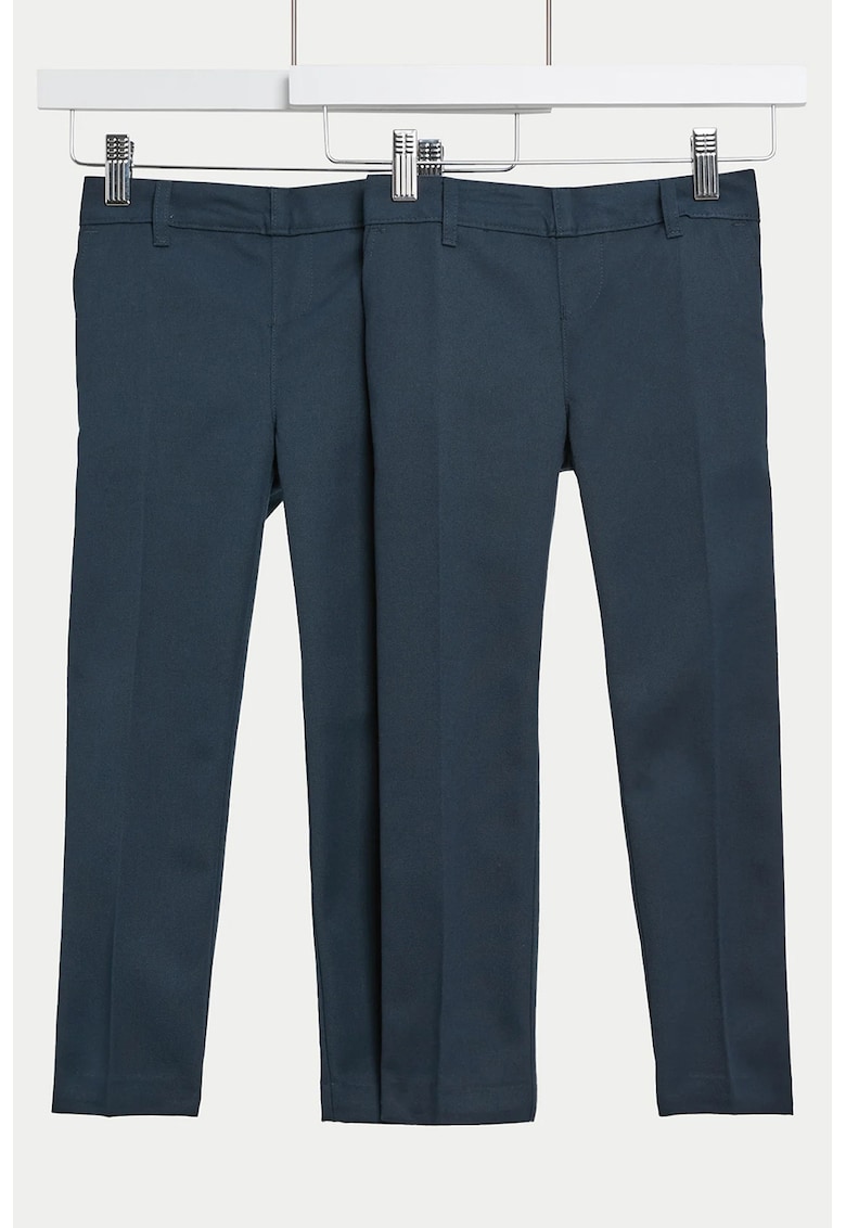 Marks Spencer Set de pantaloni cu pliuri - 2 perechi - Bleumarin