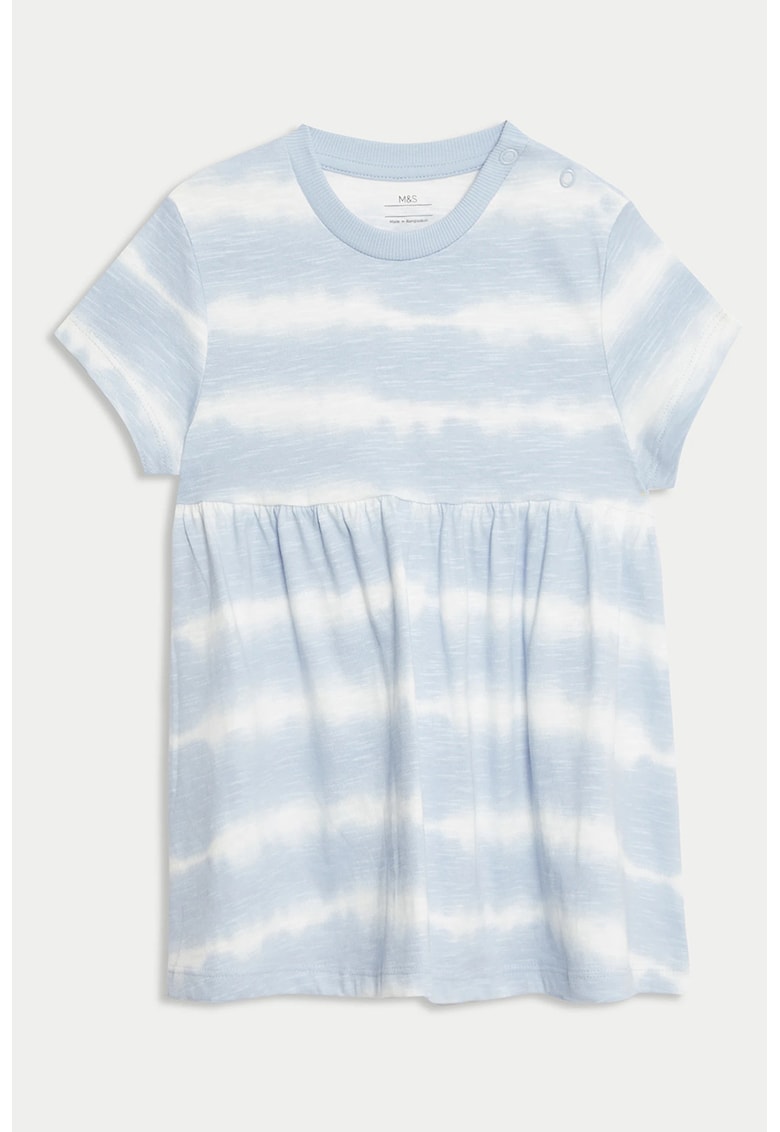 Marks Spencer Rochie-tricou cu model tie-dye - Albastru pastel/Alb optic