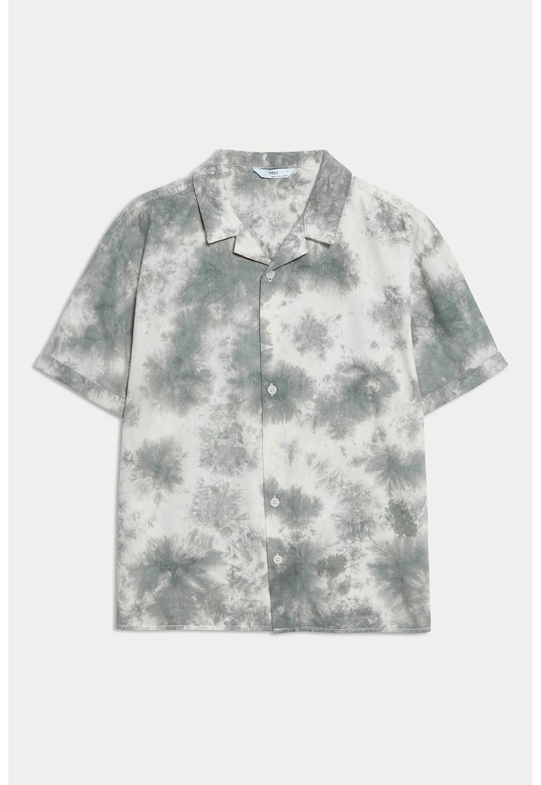 Camasa lejera cu model tie-dye - Gri deschis