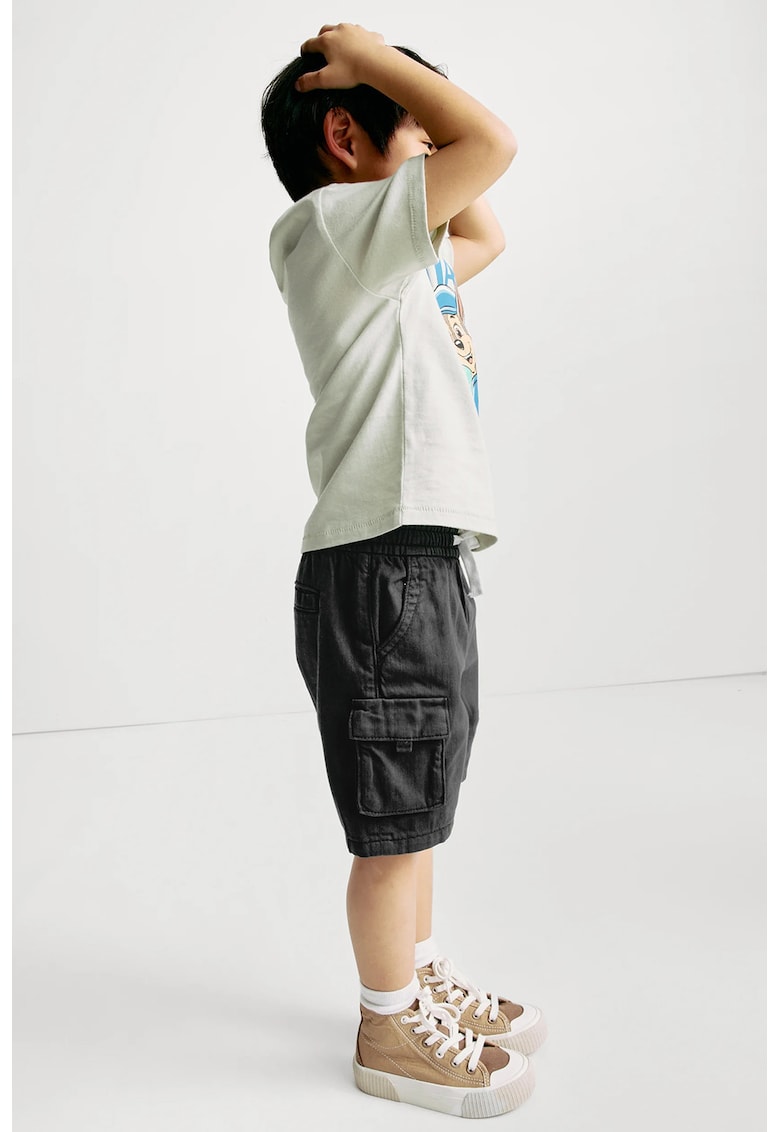 Pantaloni scurti cargo cu snur - Gri antracit