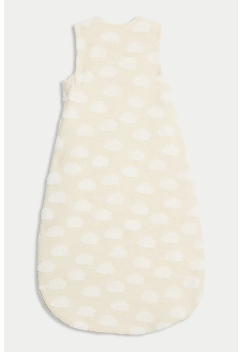 Salopeta de dormit cu capse - Alb - Bej