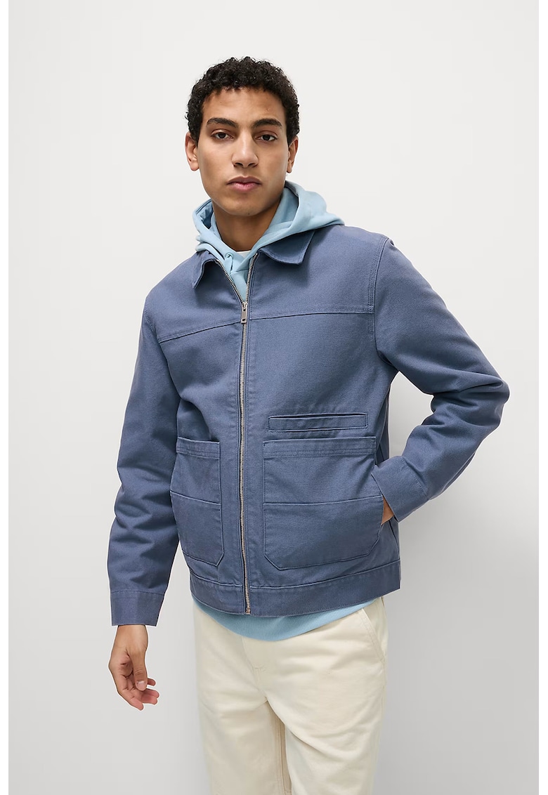 Jacheta din denim cu fermoar