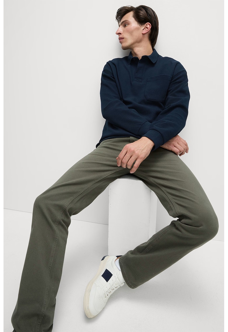 Bluza polo cu buzunar pe piept