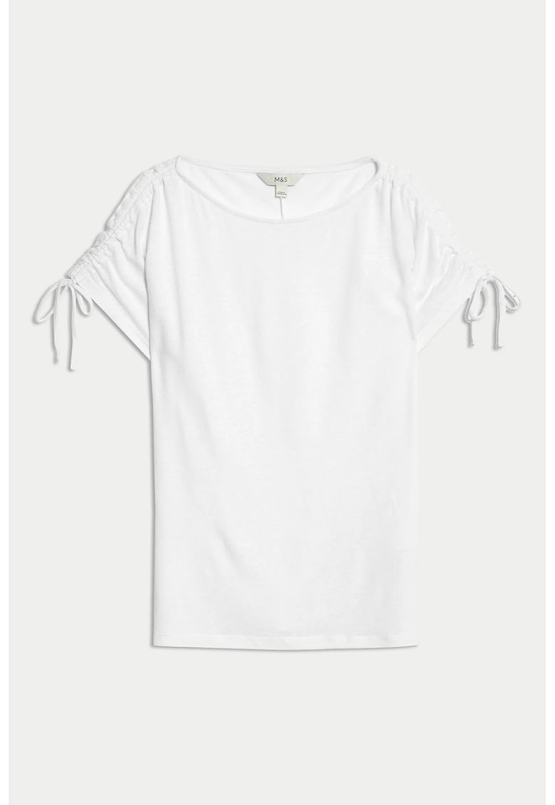 Marks Spencer Tricou din modal si in - Alb