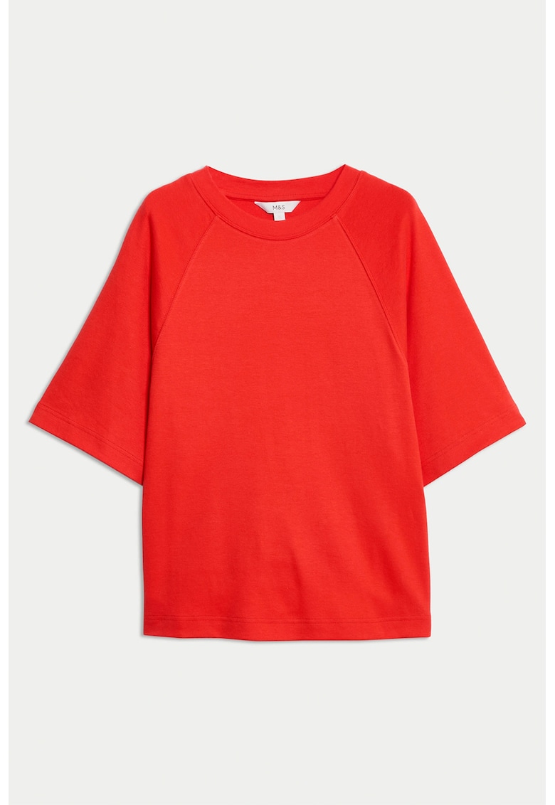 Tricou lejer cu maneci raglan