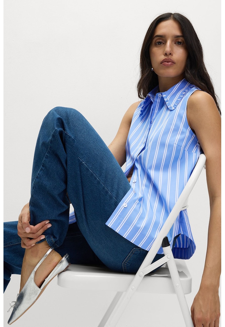 Camasa fara maneci cu dungi