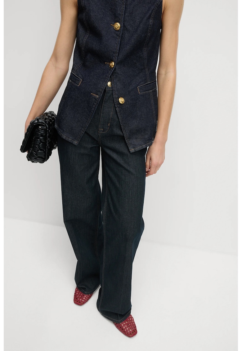 Marks Spencer Blugi relaxed fit cu talie inalta - Albastru ultramarin