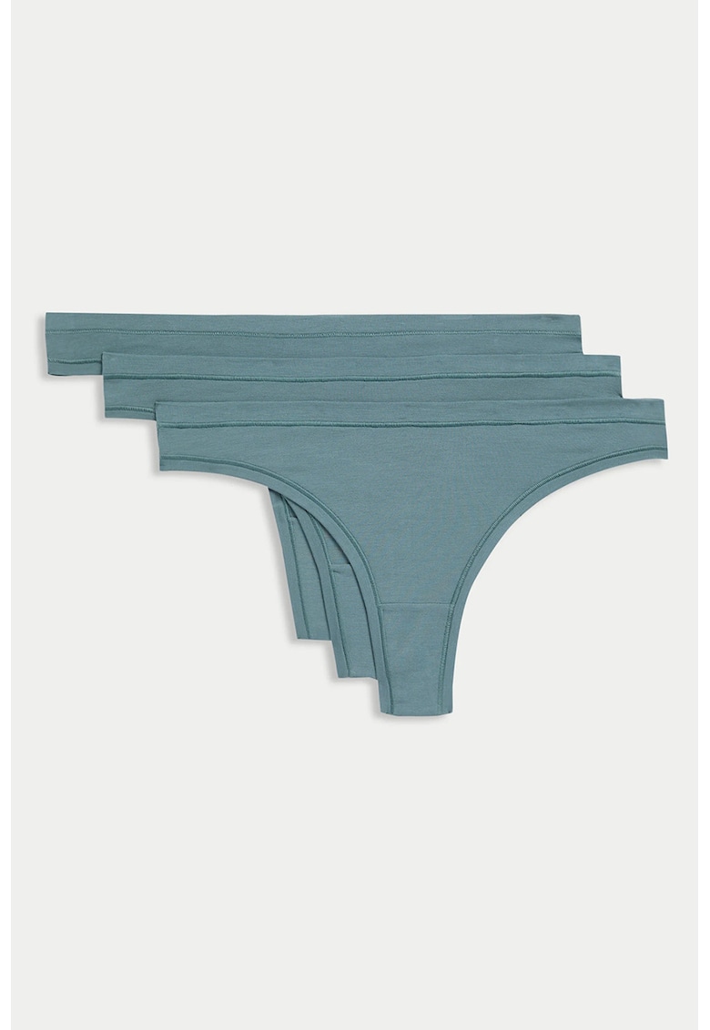 Set de chiloti tanga din amestec de modal - 3 perechi