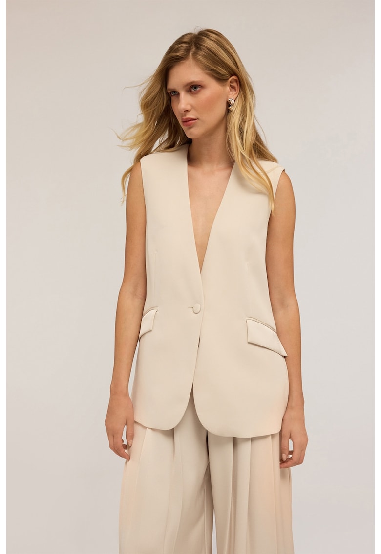 Vesta uni cu decolteu in V