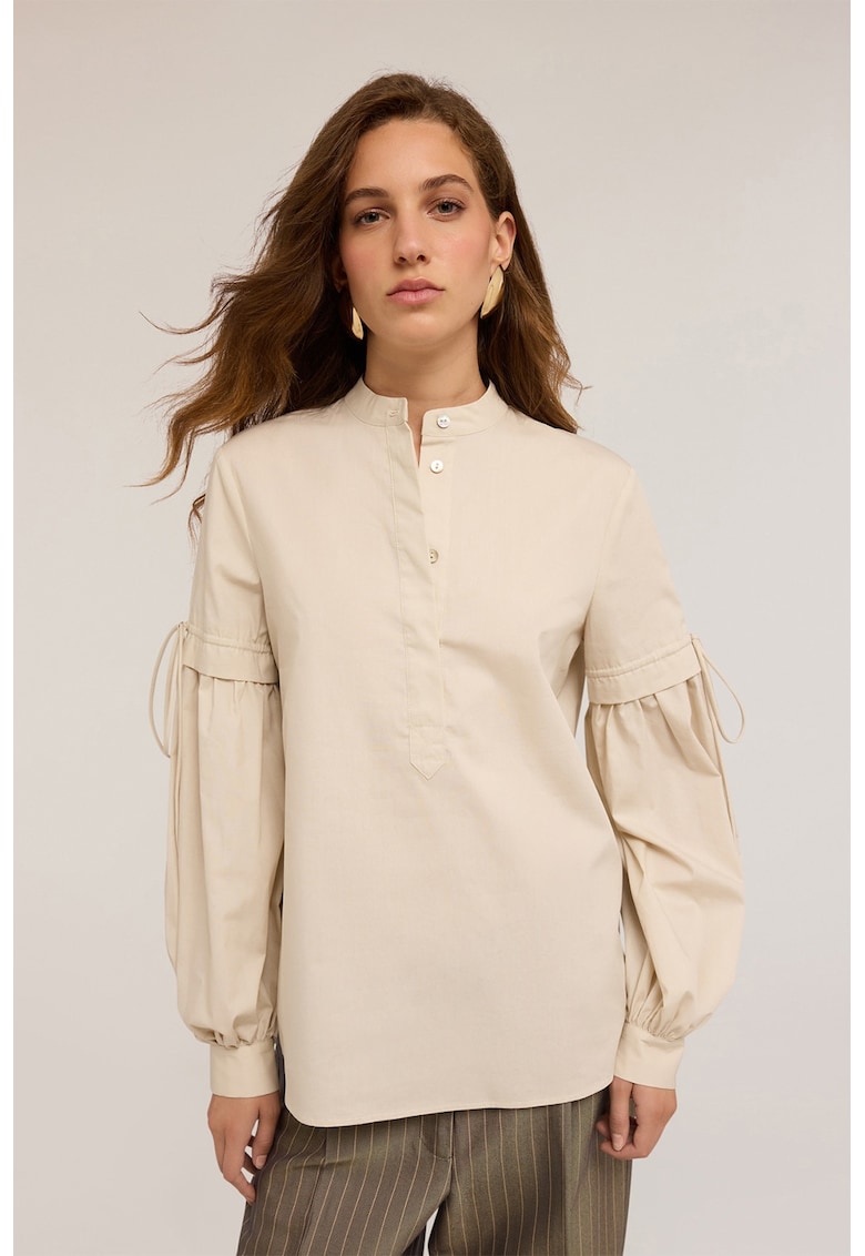 Bluza din bumbac cu maneci cazute Bluza din bumbac cu maneci cazute