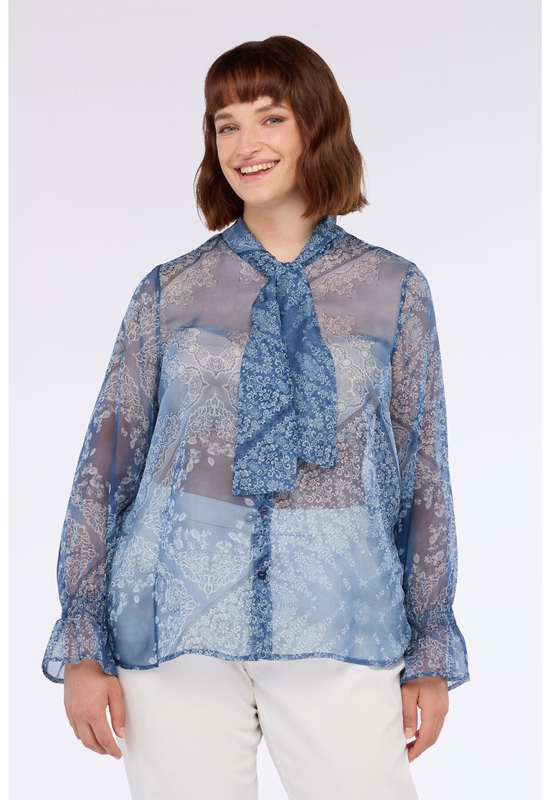 Bluza semitransparenta cu model