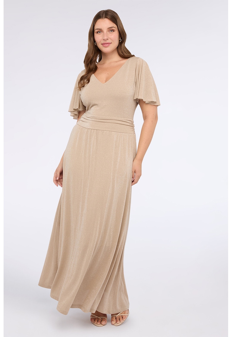 Rochie evazata cu insertii de lurex