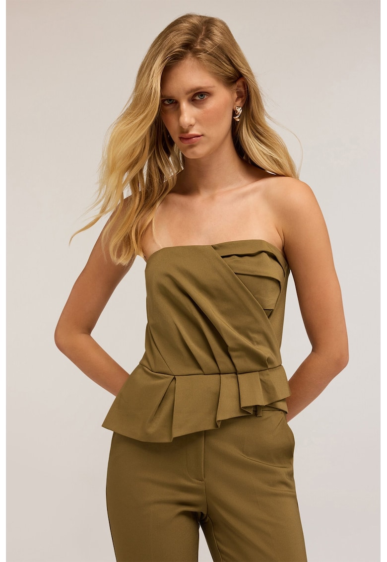 Top cu terminatie asimetrica Bandeau Top cu terminatie asimetrica Bandeau