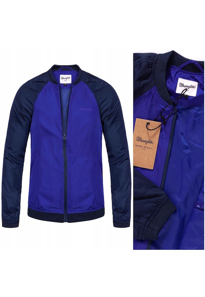 Geaca Barbati -  Model BOMBER - Croiala Slim Fit - Cu Fermoar - 4 Buzunare - Usoara Si Moderna - Buna Pentru Fiecare Zi Si Tinute Urbane - Marimea S - Albastru