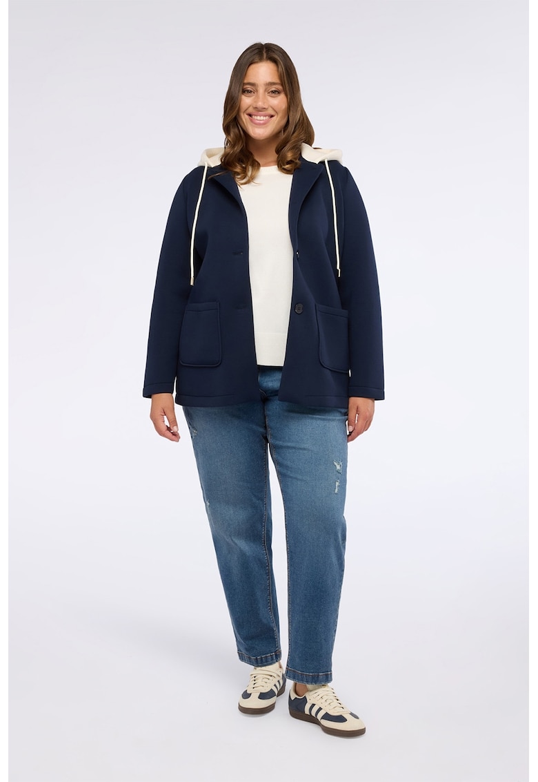 Blugi drepti cu aspect decolorat