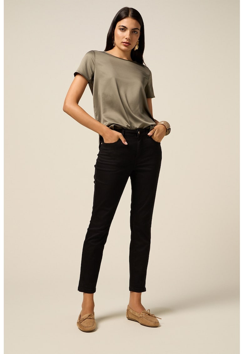 Pantaloni slim-fit din amestec de lyocell