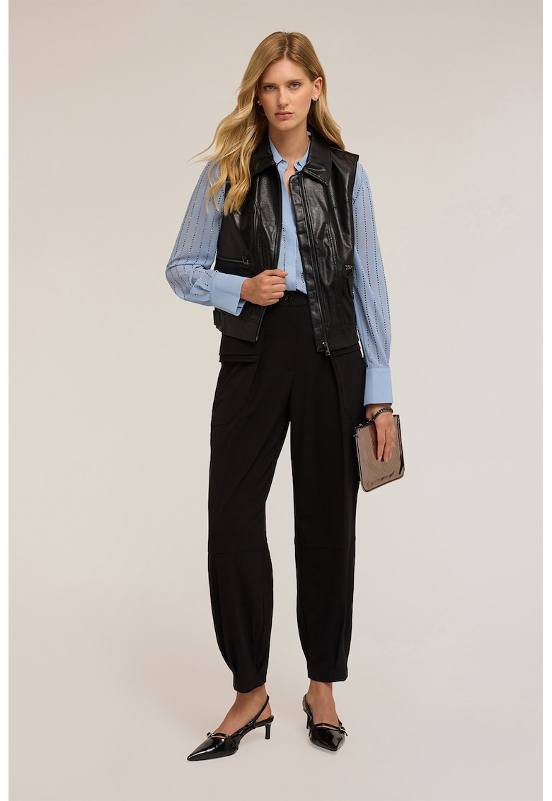 Vesta din piele ecologica cu fermoar