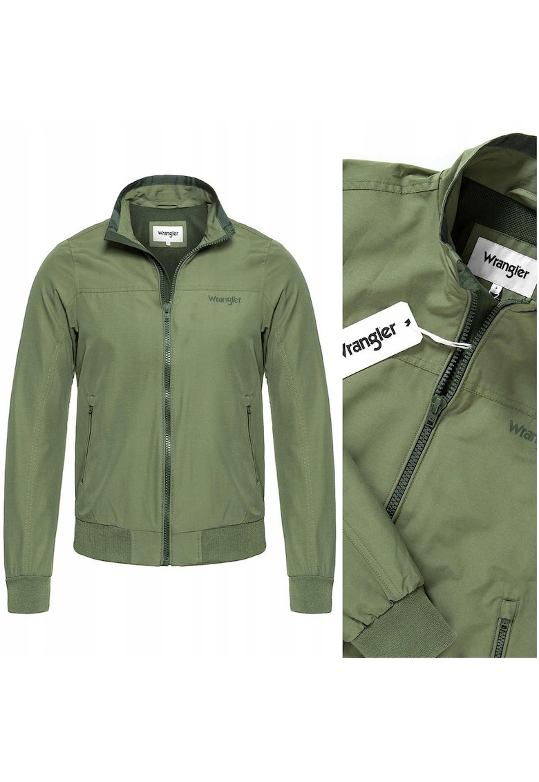 Geaca Barbati - Model BOB THE BOMBER - Croiala Regular Fit - Cu Fermoar - 3 Buzunare - Bumbac Cu Poliester - Respirabila Si Rezistenta La Vant - Comoda Si Versatila - Marimea S - Verde